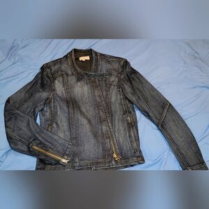 Helmut Lang denim motorcycle jacket women's size S
